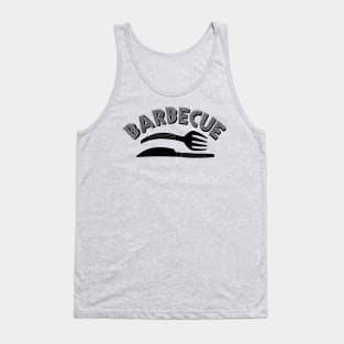 Barbecue Curved Knife and Fork Tank Top